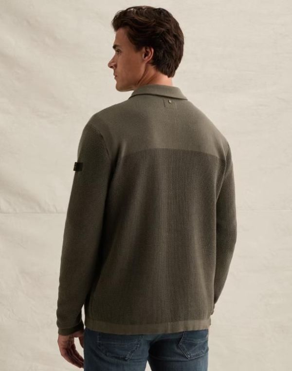 PME Legend Button Jacket Cotton Structure Mix Beluga  (PKC2609352-8039) - Caramel (Sint-Job-in-’t-Goor)