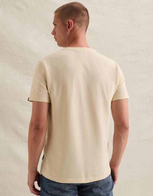 PME Legend Short Sleeve R-Neck Flat Waffle Jersy Bone White  (PTSS2608564-7013) - Caramel (Sint-Job-in-’t-Goor)