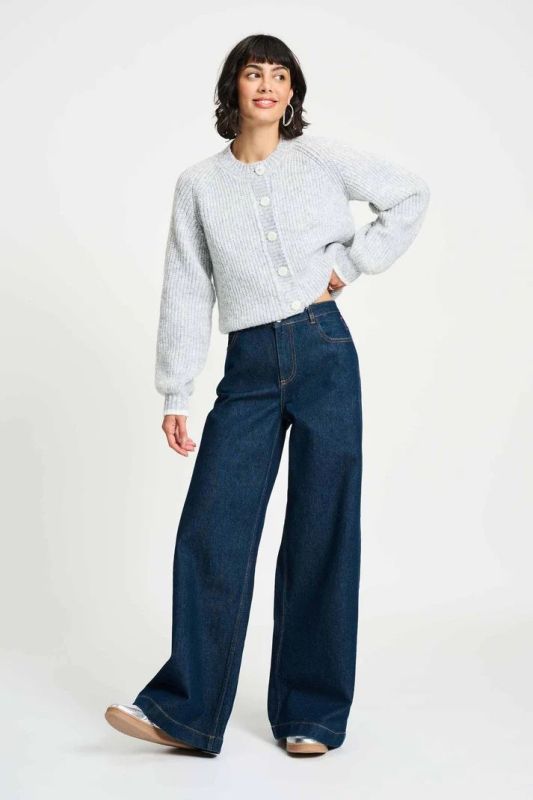 POM Amsterdam Jeans Baggy Wideleg Dark Blue  (SP9439) - Caramel (Sint-Job-in-’t-Goor)