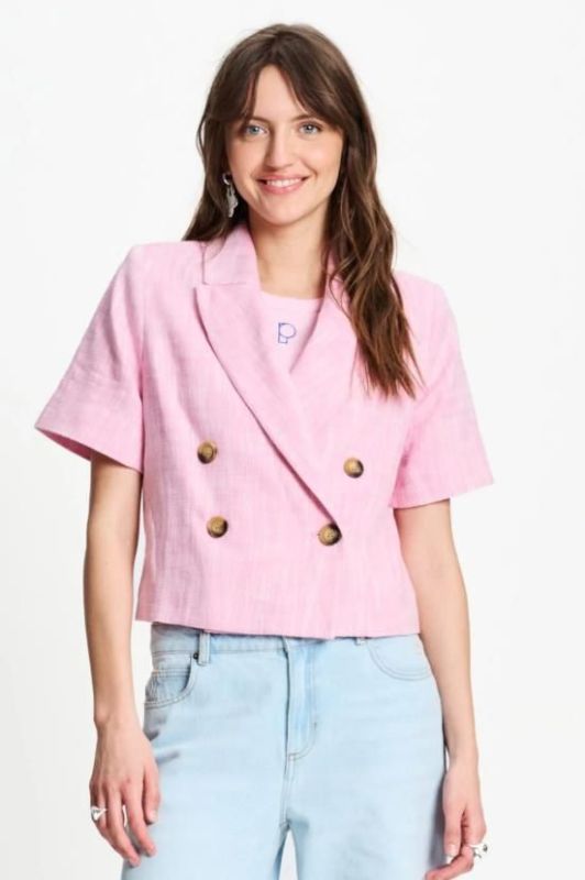 Pom Amsterdam Blazer Shell Pink  (SP9571-500) - Caramel (Sint-Job-in-’t-Goor)