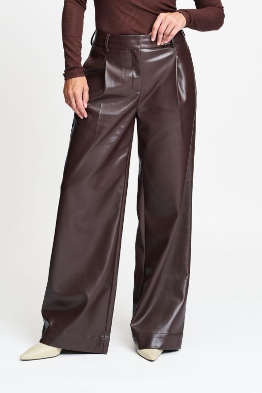 POM Amsterdan Abby Pants Chocolate Brown  (SP9757) - Caramel (Sint-Job-in-’t-Goor)