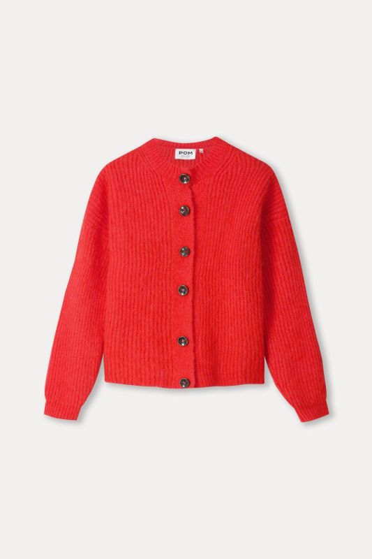 POM Amsterdam Meryl Cardigan Rouge  (SP9801) - Caramel (Sint-Job-in-’t-Goor)