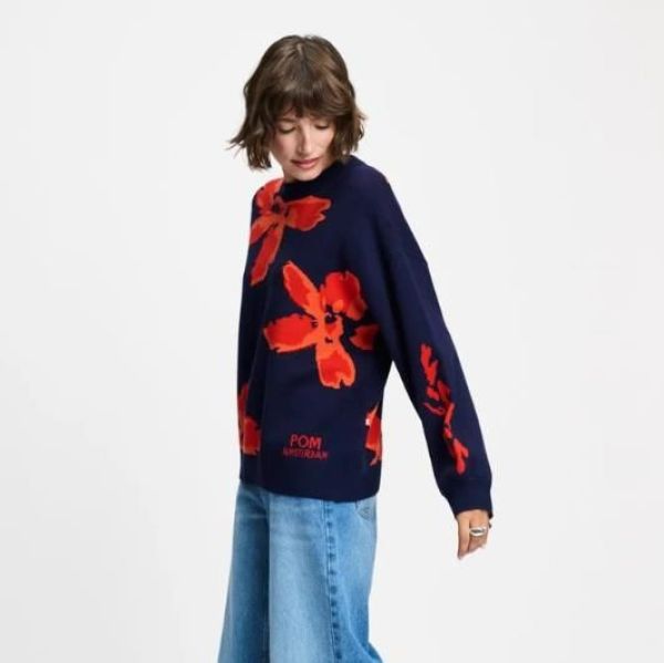 Pom Amsterdam Pullover Alicia Bloom Rouge  (SP9819-998) - Caramel (Sint-Job-in-’t-Goor)
