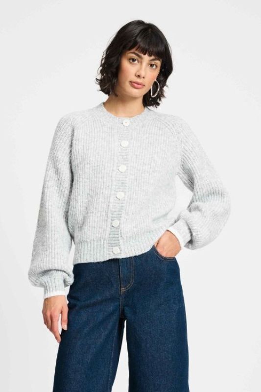 POM Amsterdam Cardigan Grigio  (SP7882) - Caramel (Sint-Job-in-’t-Goor)
