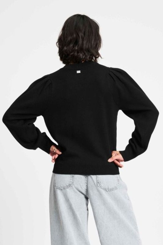 POM Amsterdam Pullover Dashing Noir  (SP9312) - Caramel (Sint-Job-in-’t-Goor)