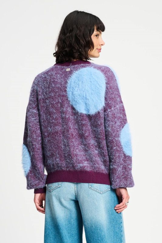 POM Amsterdam Pullover Dots Plum  (SP9358-600 PURPLE) - Caramel (Sint-Job-in-’t-Goor)