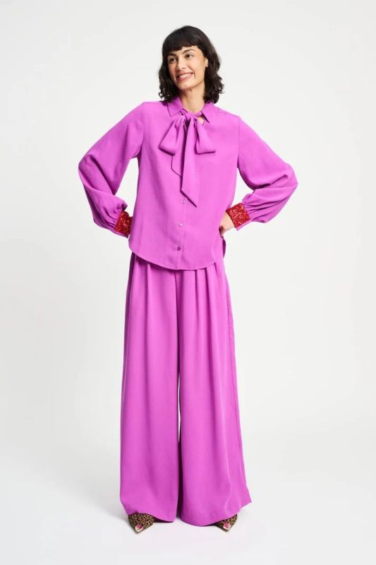 POM Amsterdam Pants Wide Leg Frosting Pink  (SP9388-500 PINK) - Caramel (Sint-Job-in-’t-Goor)