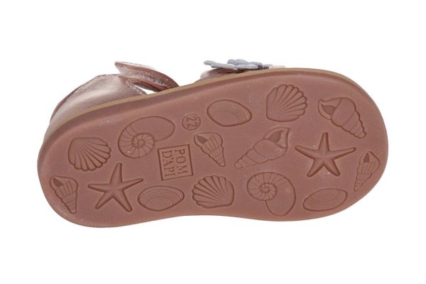 Pom d'Api Poppy Multi Flo Sandaal Metallic Roze  (POPPY MUTLI FLO) - Caramel (Sint-Job-in-’t-Goor)