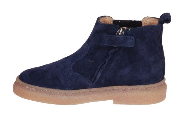 Pom d'Api Trix Jod Zip Brod Enkellaars Blauw  (TRIX JOD NAVY) - Caramel (Sint-Job-in-’t-Goor)