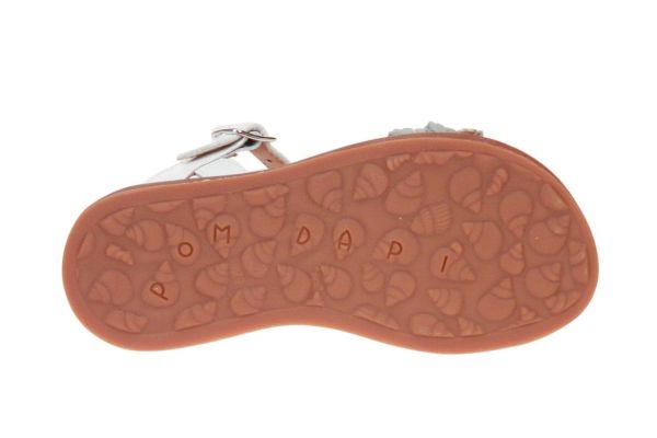 Pom d'Api Plagette Multi Flower Sandaal Wit  (PLAGETTE MULTI BLANC) - Caramel (Sint-Job-in-’t-Goor)