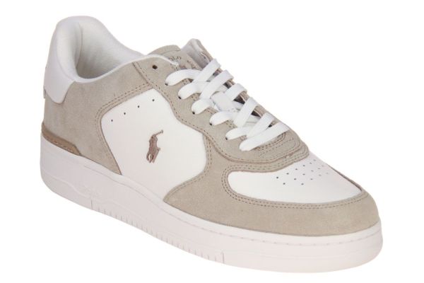 Ralph Lauren Polo Masters Beige-Witte Sneaker  (809P07174003) - Caramel (Sint-Job-in-’t-Goor)