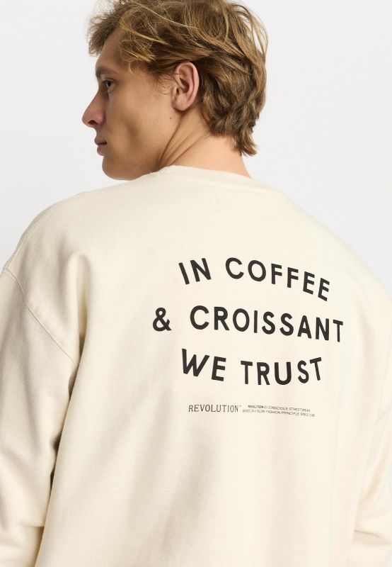 Revolution TRU Printed Crewneck Offwhite  (2815 TRU offwhite) - Caramel (Sint-Job-in-’t-Goor)