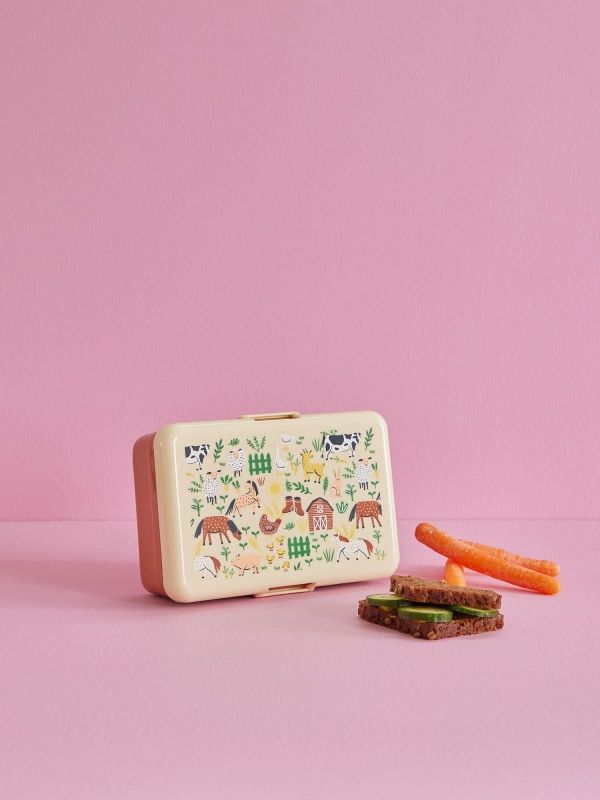 Rice Plasitc Lunchbox Farm Totable  (BXLUN-FARMTOTO) - Caramel (Sint-Job-in-’t-Goor)