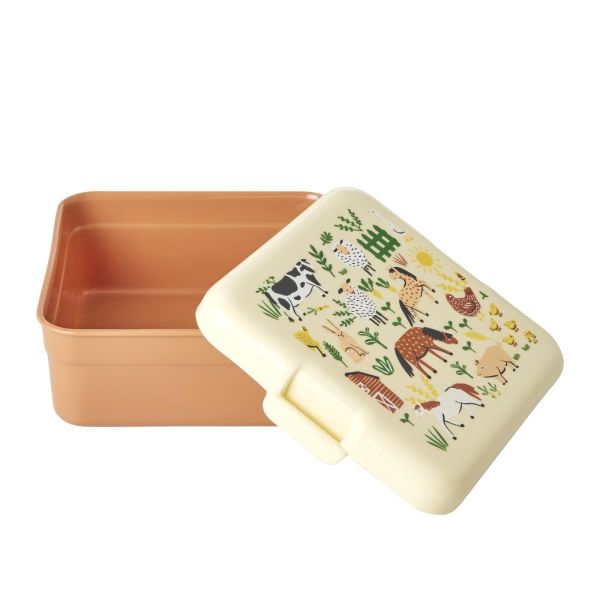 Rice Small Plastic Lunch Box Farm Totable  (BXLUN-SFARMTOTO) - Caramel (Sint-Job-in-’t-Goor)