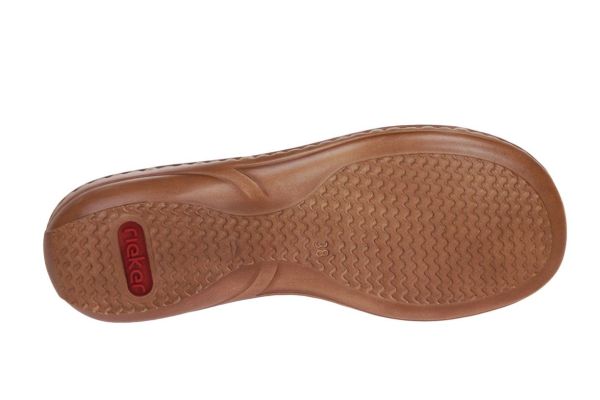 Rieker Slipper Blauw  (608K2-12) - Caramel (Sint-Job-in-’t-Goor)