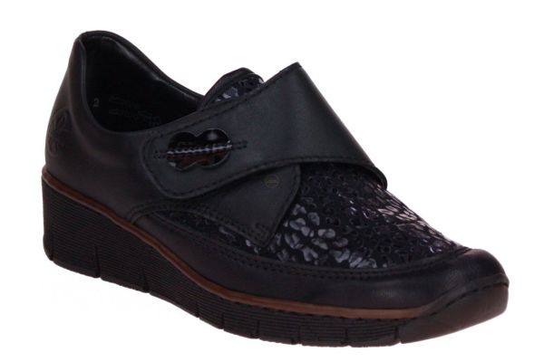 Rieker Zwarte Schoen  (537C0-00) - Caramel (Sint-Job-in-’t-Goor)