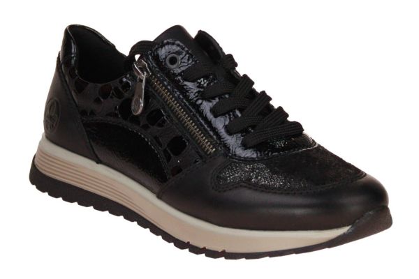 Rieker Sneaker Zwart  (49003-00) - Caramel (Sint-Job-in-’t-Goor)