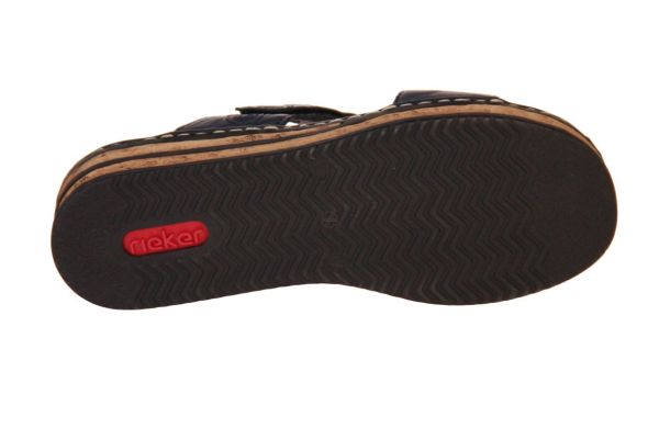 Rieker Slipper Blauw  (62936-14) - Caramel (Sint-Job-in-’t-Goor)