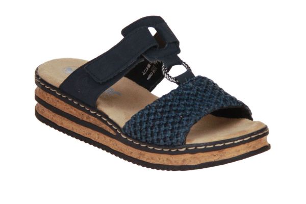 Rieker Slipper Blauw  (62943-14) - Caramel (Sint-Job-in-’t-Goor)