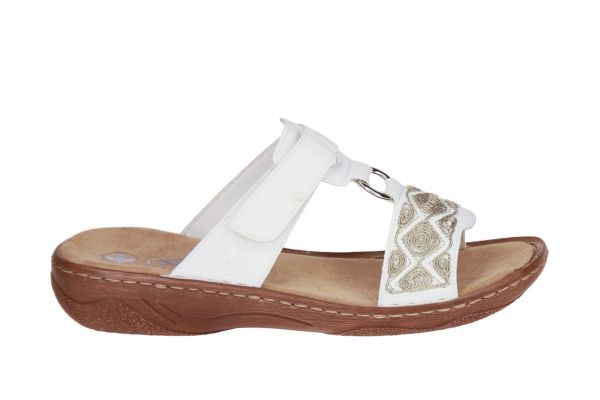 Rieker Slipper Wit  (V2864-80) - Caramel (Sint-Job-in-’t-Goor)