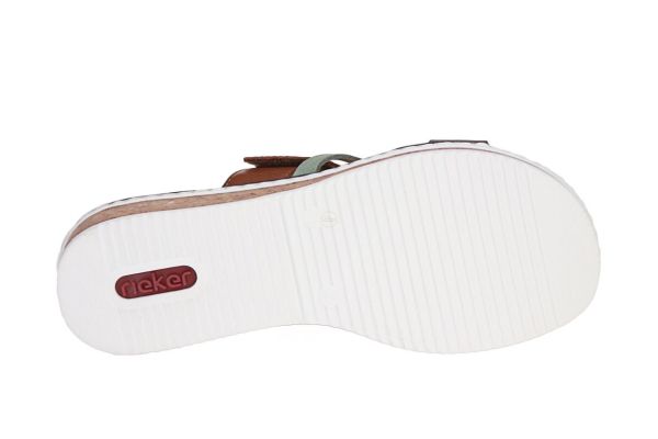 Rieker Cognac-Kaki Slipper  (V3652-91) - Caramel (Sint-Job-in-’t-Goor)