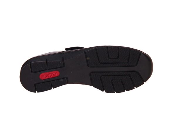 Rieker Zwarte Velcroschoen  (537C0-02) - Caramel (Sint-Job-in-’t-Goor)