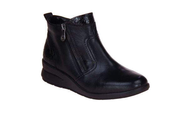 Rieker Korte Laars Zwart   (L4861-00) - Caramel (Sint-Job-in-’t-Goor)