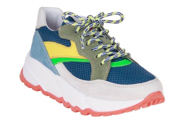 Romagnoli Sneaker Blauw-Groen  (8638-R050) - Caramel (Sint-Job-in-’t-Goor)