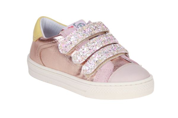 Romagnoli Velcroschoen Metallic Roze  (8651-F071) - Caramel (Sint-Job-in-’t-Goor)