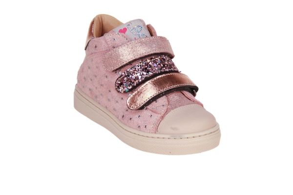 Romagnoli Velcroschoen Roze-Glitter  (9523-F166) - Caramel (Sint-Job-in-’t-Goor)