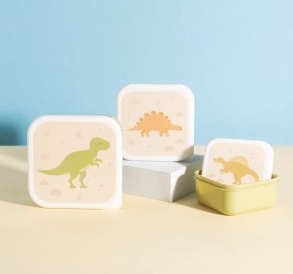 Sass & Belle Desert Dino Lunch Boxes - Set Of 3  (MAXI061) - Caramel (Sint-Job-in-’t-Goor)