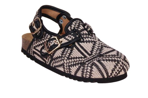 Scholl Fae Backstrap Offwhite/Black  (F007755 BIANCO SPORCO ) - Caramel (Sint-Job-in-’t-Goor)