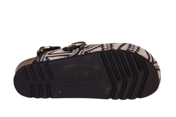 Scholl Fae Backstrap Offwhite/Black  (F007755 BIANCO SPORCO ) - Caramel (Sint-Job-in-’t-Goor)