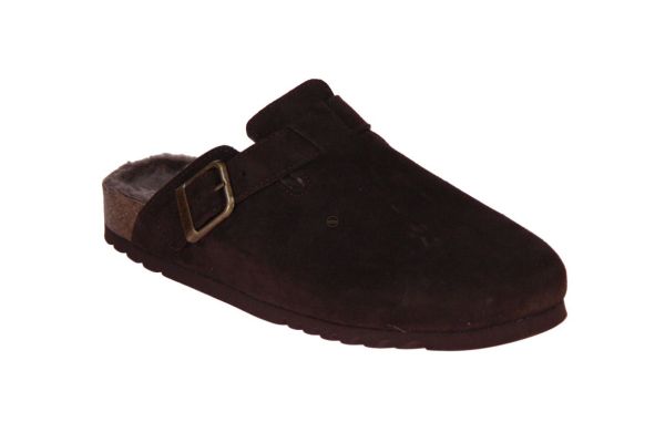 Scholl Olivier Slipper Wol - Dark Taupe  (F32575 DARK TAUPE) - Caramel (Sint-Job-in-’t-Goor)