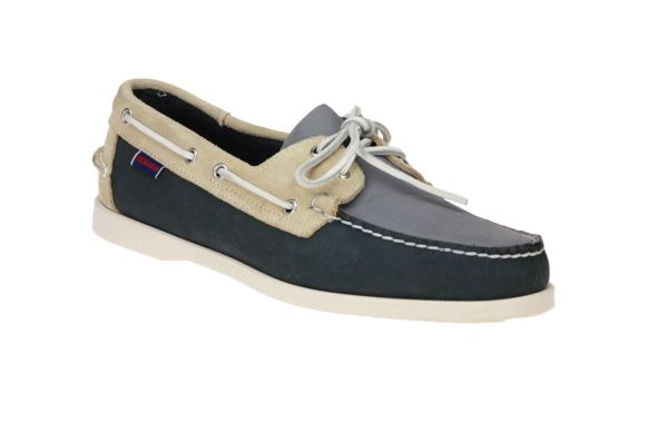 Sebago Dockside Portland Spinnaker Nubuck Blue Navy Offwhite   (7001SE0-N22) - Caramel (Sint-Job-in-’t-Goor)