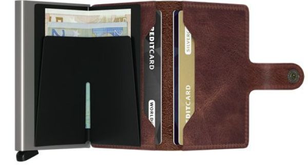 Secrid Miniwallet Vintage Bruine Portefeuille  (MV-BROWN) - Caramel (Sint-Job-in-’t-Goor)