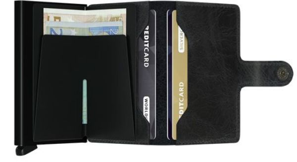 Secrid Miniwallet Vintage Zwarte Portefeuille  (MV-ZWART) - Caramel (Sint-Job-in-’t-Goor)