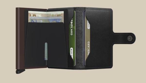 Secrid Miniwallet Original Black-Brown  (M-black-brown) - Caramel (Sint-Job-in-’t-Goor)