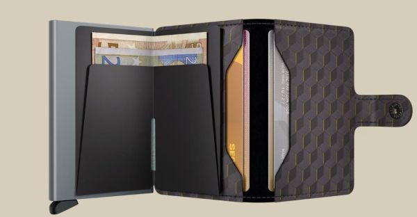 Secrid Miniwallet Optical Grey Yellow  (MOp-Grey-Yellow) - Caramel (Sint-Job-in-’t-Goor)