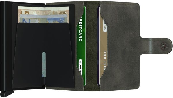 Secrid Miniwallet Vintage Kaki Portefeuille  (MV-OLIVE) - Caramel (Sint-Job-in-’t-Goor)