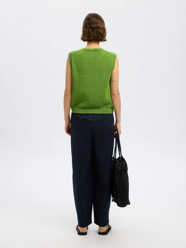 Selected Femme Alma SL Knit Vest Spindle Tree  (16097489 spindle tee) - Caramel (Sint-Job-in-’t-Goor)