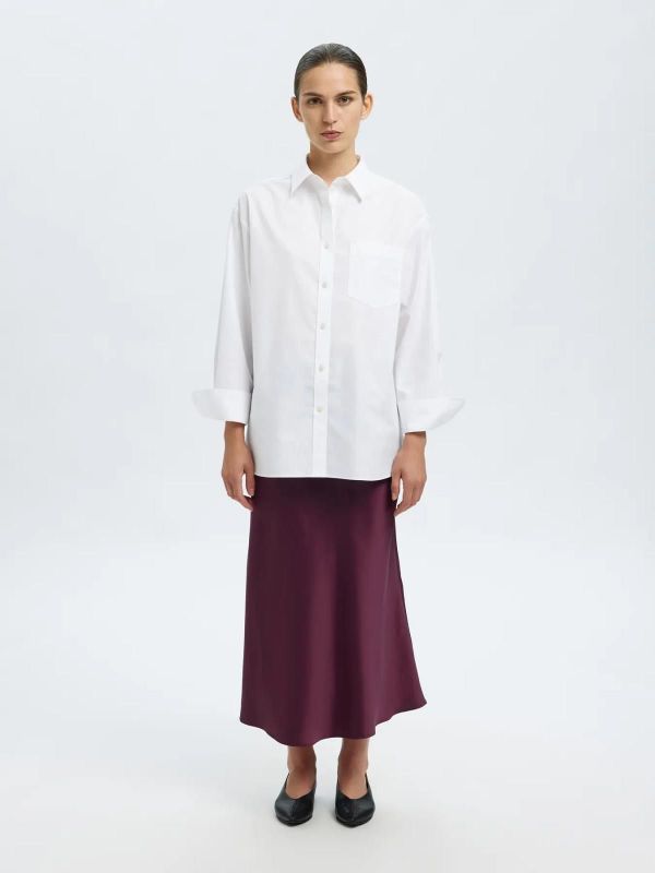 Selected Femme Lena HW Midi Skirt Fig  (16091486-FIG) - Caramel (Sint-Job-in-’t-Goor)