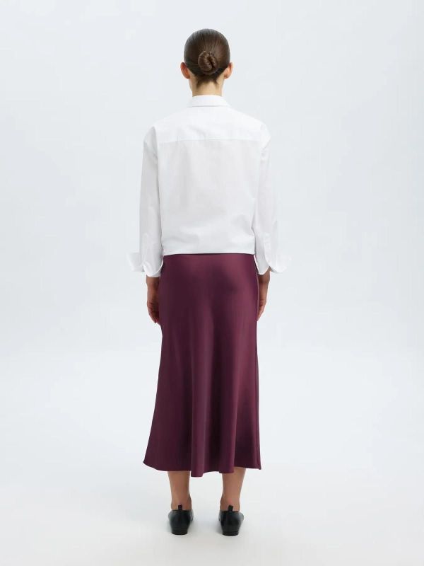 Selected Femme Lena HW Midi Skirt Fig  (16091486-FIG) - Caramel (Sint-Job-in-’t-Goor)