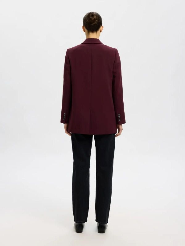 Selected Femme Rita LS Relaxed Blazer Fig Melange  (16094205 fig) - Caramel (Sint-Job-in-’t-Goor)