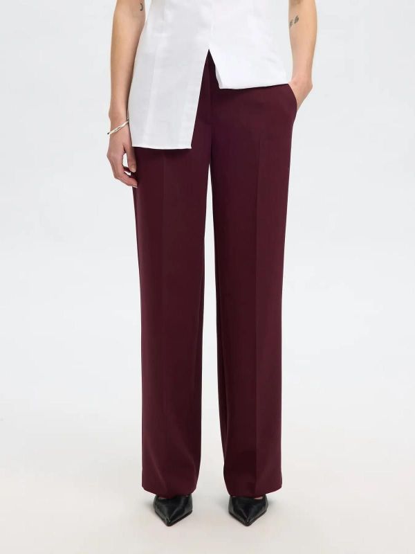 Selected Femme Rita MW Wida Pant Fig Melange  (16094206 fig) - Caramel (Sint-Job-in-’t-Goor)