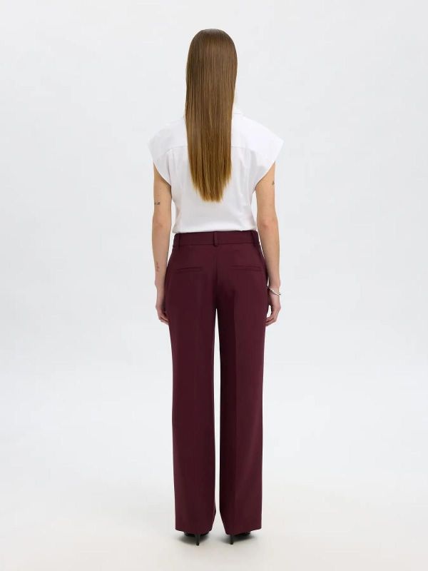 Selected Femme Rita MW Wida Pant Fig Melange  (16094206 fig) - Caramel (Sint-Job-in-’t-Goor)