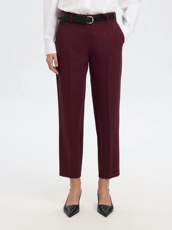 Selected Femme Rita-Ria MW Cropped Pant Fig Melange  (16094207 fig) - Caramel (Sint-Job-in-’t-Goor)