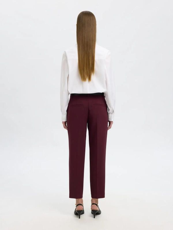 Selected Femme Rita-Ria MW Cropped Pant Fig Melange  (16094207 fig) - Caramel (Sint-Job-in-’t-Goor)