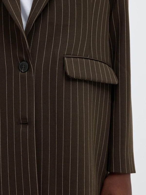 SLW Rita LS Relaxed Blazer Pins Stripe Delicioso  (16096648-delicioso ) - Caramel (Sint-Job-in-’t-Goor)