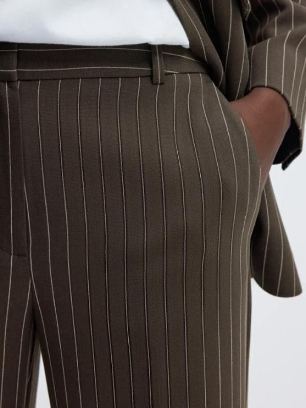 SLW Rita MW Wide Pant Stripe Delicioso  (16096649-delicioso ) - Caramel (Sint-Job-in-’t-Goor)